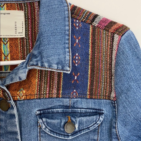 Life in Progress Jean Jacket with trim M - Picture 3 of 7